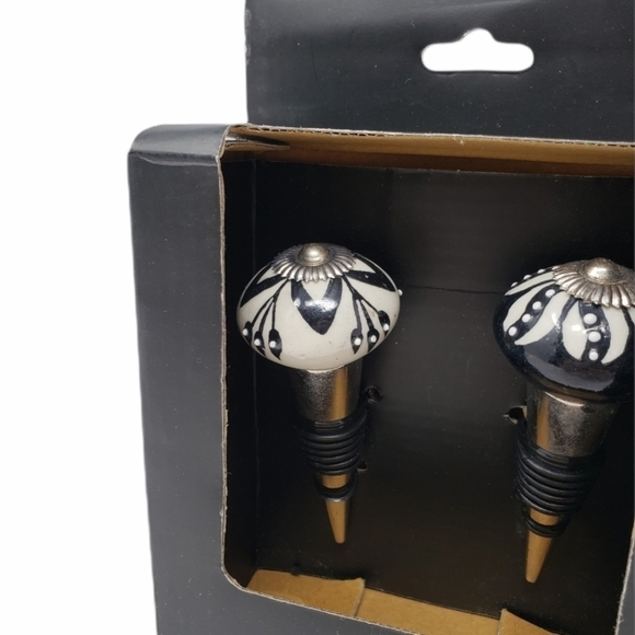 CASA DECOR ceramic wine bottle stoppers set - Picture 4 of 4